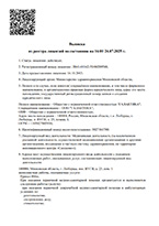 Выписка из реестра лицензий